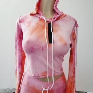 Tie dye 2 piece legging & crop top set S/M